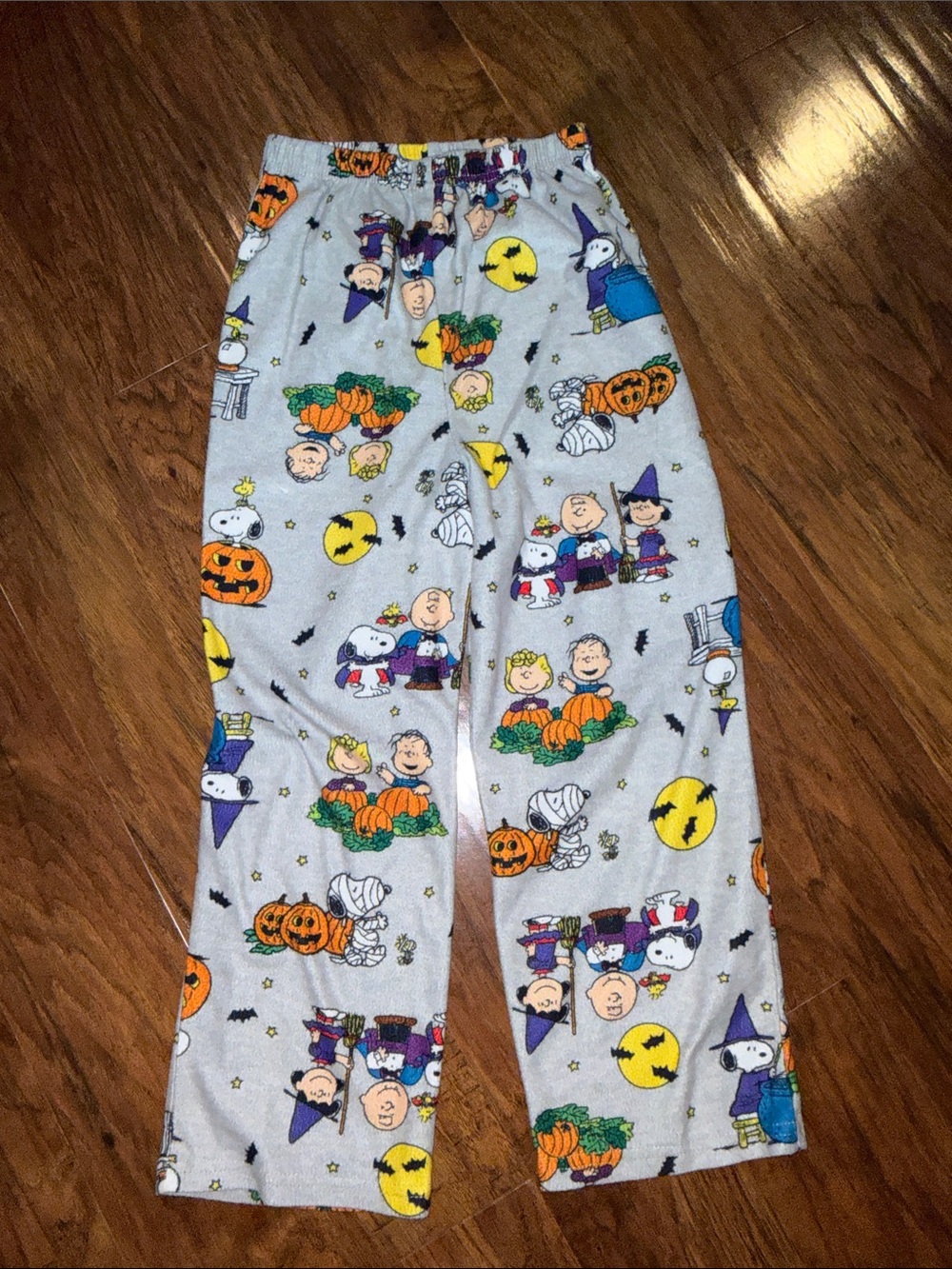 Kids Halloween Peanuts Snoopy Pajama Pants - Gray Size 8
